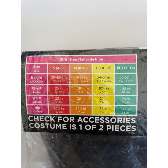 Blue Black Witch Hat Long Sleeve Dress Girls’ Costume 2 Piece Set Size M 8-10 - Picture 12 of 12